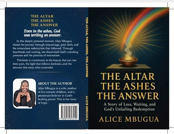 The Altar, The Ashes, The Answer - Book Cover by Kenyan author Alice Mbugua